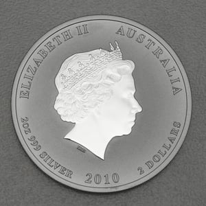 Silbermünze 2oz "Tiger" 2010 Lunar II – Year of the Tiger 19% (Australien) - Miniaturansicht 2