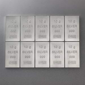 Silbertafel (10x 10g Feinsilber) "CombiBar" - Miniaturansicht 2