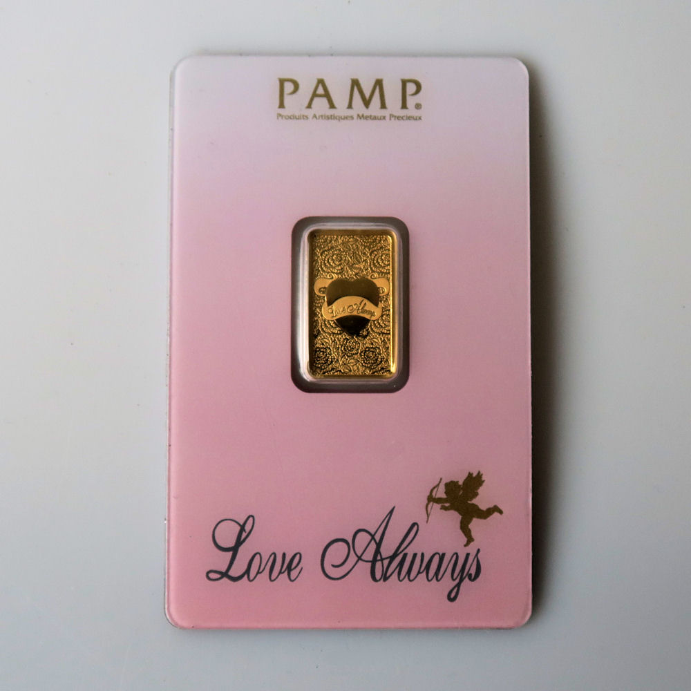 Goldbarren 5g PAMP "Love Always" - Hauptansicht