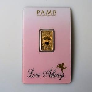 Goldbarren 5g PAMP "Love Always" - Hauptansicht