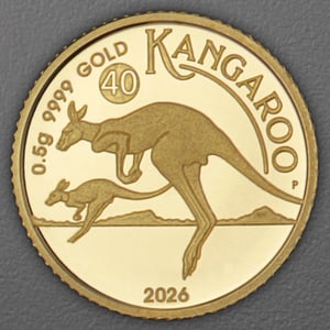 Goldmünze 0,5g "Mini Roo" 2026 (PP) Australian Kangaroo (Australien) - Hauptansicht