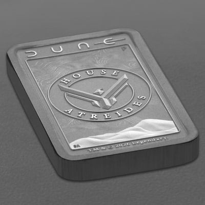 Silberbarren 10g THE PERTH MINT "Dune – House Atreides" geprägt - Miniaturansicht 3