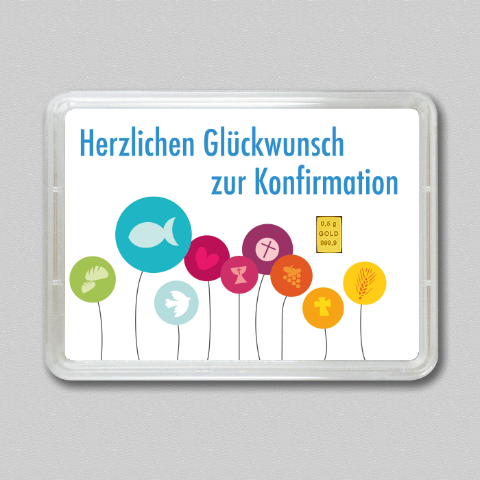 Goldbarren 0,5g "Konfirmation" (Flip) - Hauptansicht