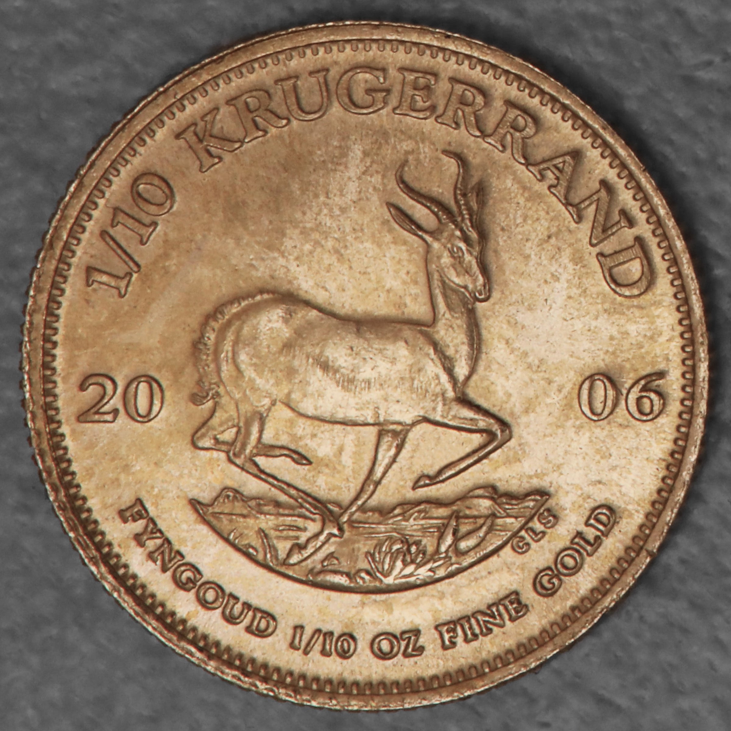 Goldmünze 1/10oz "Krügerrand" 2006 (Südafrika) - Hauptansicht