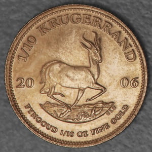 Goldmünze 1/10oz "Krügerrand" 2006 (Südafrika) - Hauptansicht