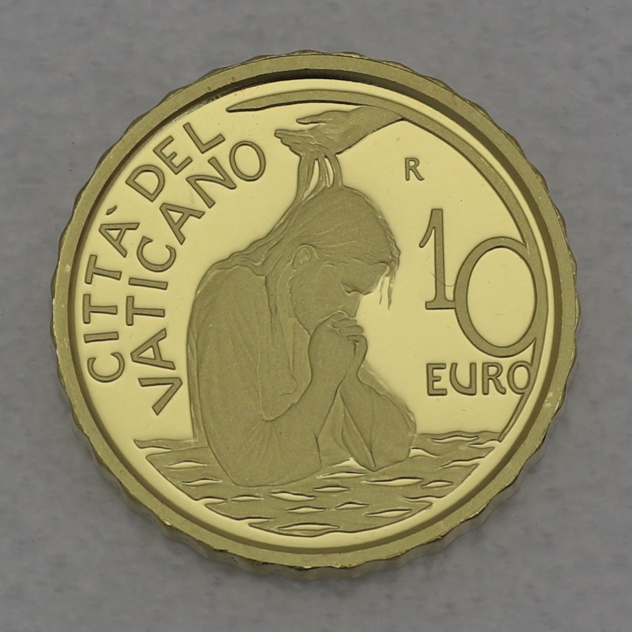 Goldmünze "10 Euro - 2023" Die Taufe (Vatikanstadt) - Hauptansicht