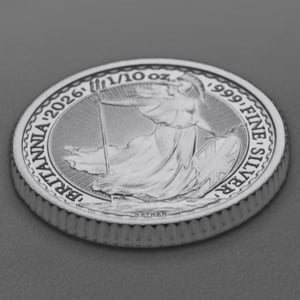 Silbermünze 1/10oz "Britannia" aktueller Jahrgang (Großbritannien) - Miniaturansicht 3