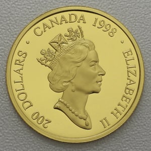 Goldmünze 200 Dollar "White Buffalo" 1998 (Kanada) - Miniaturansicht 2