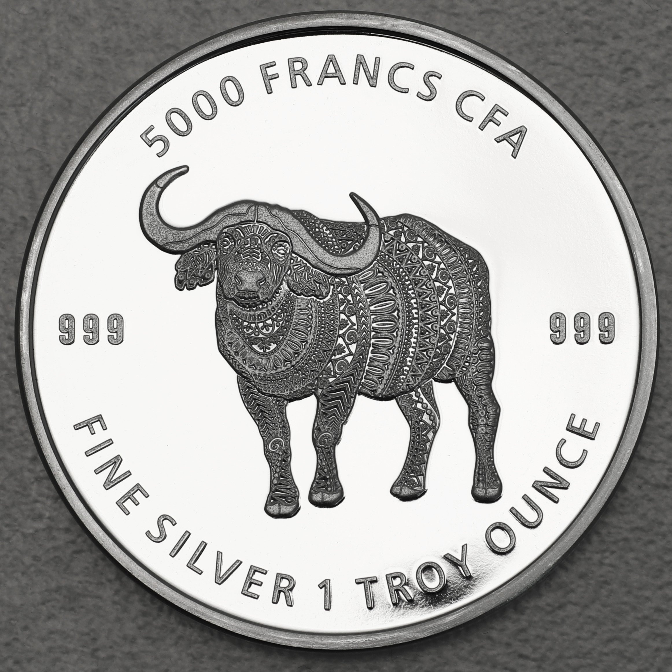Silbermünze 1oz "Mandala Buffalo" 2020 (Tschad) - Hauptansicht
