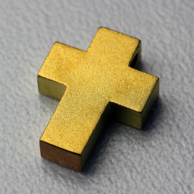 Goldanhänger "Kreuz aus Isargold" (Naturgold) - Miniaturansicht 2