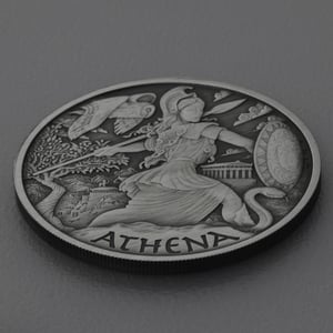 Silbermünze 1oz "Athena" 2022 (AF) Gods of Olympus diff. (Tuvalu) - Miniaturansicht 3