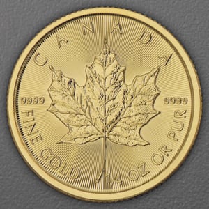 Goldmünze 1/4oz "Maple Leaf" aktueller Jahrgang (Kanada) - Hauptansicht