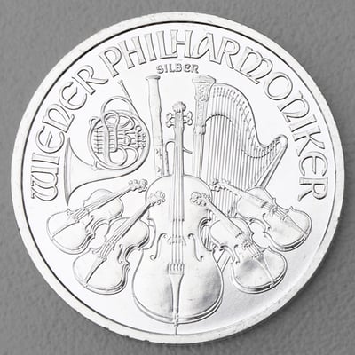 Silbermünze 1oz "Wiener Philharmoniker" verschiedene Jahrgänge 19% (Österreich) - Hauptansicht