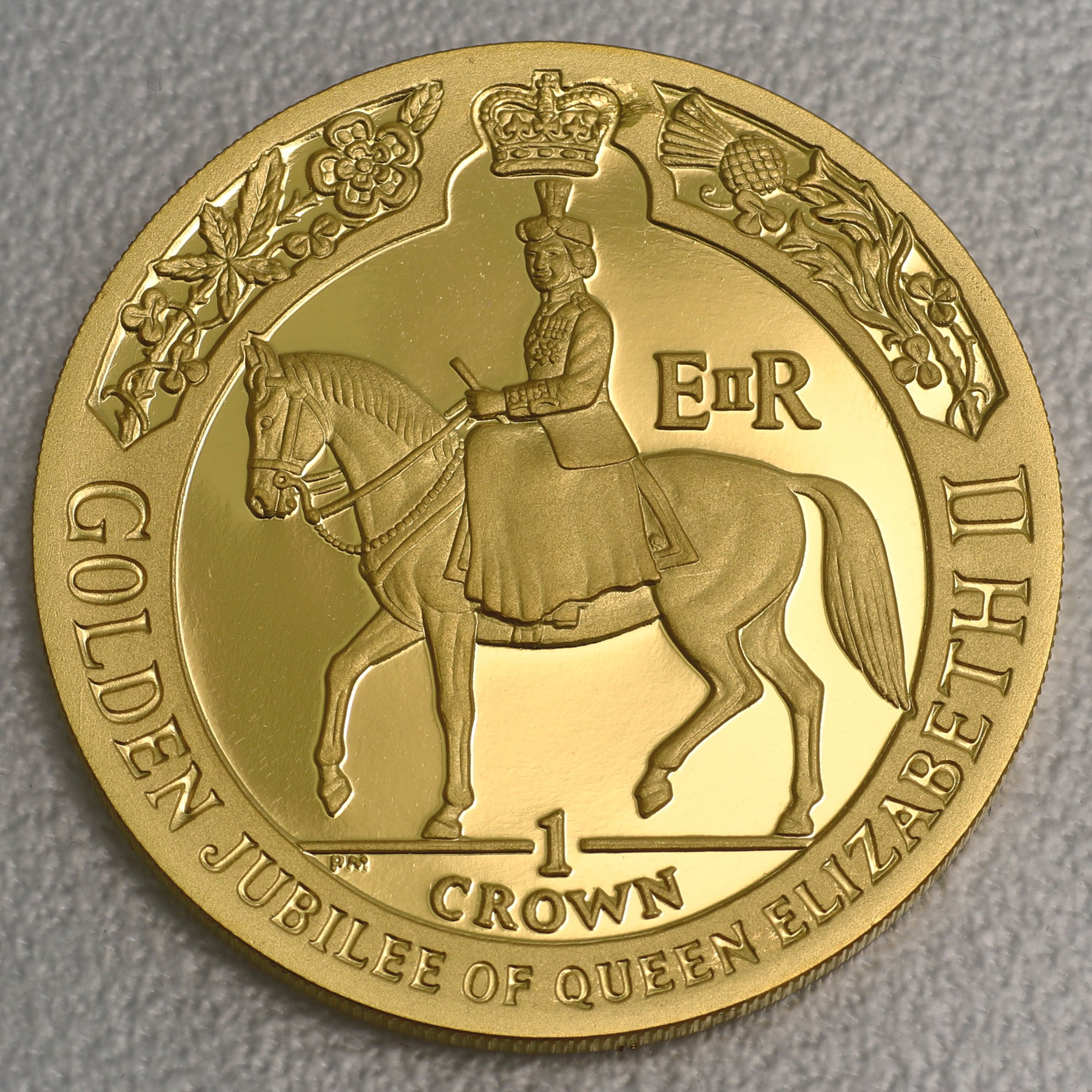 Goldmünzen "Golden Jubilee" 2002 (PP) Set – 4-teilig (Isle of Man) - Detailansicht 2