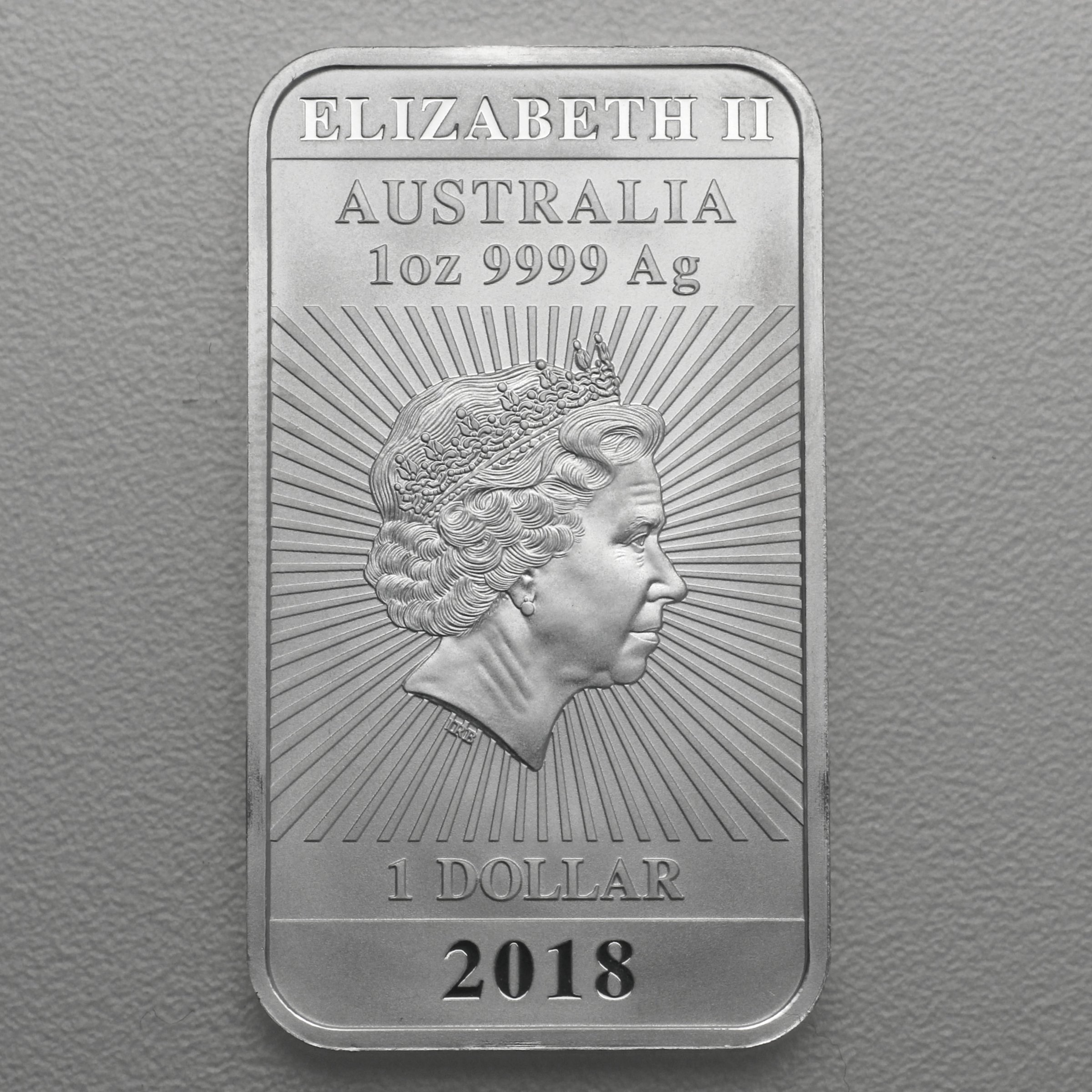Silber Münzbarren 1oz "Rectangular Dragon" 2018 (Australien) - Detailansicht 1