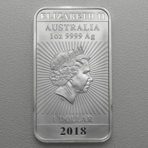Silber Münzbarren 1oz "Rectangular Dragon" 2018 (Australien) - Miniaturansicht 2