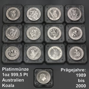 Platinmünze 1oz "Koala" verschiedene Jahrgänge diff. (Australien) - Miniaturansicht 3