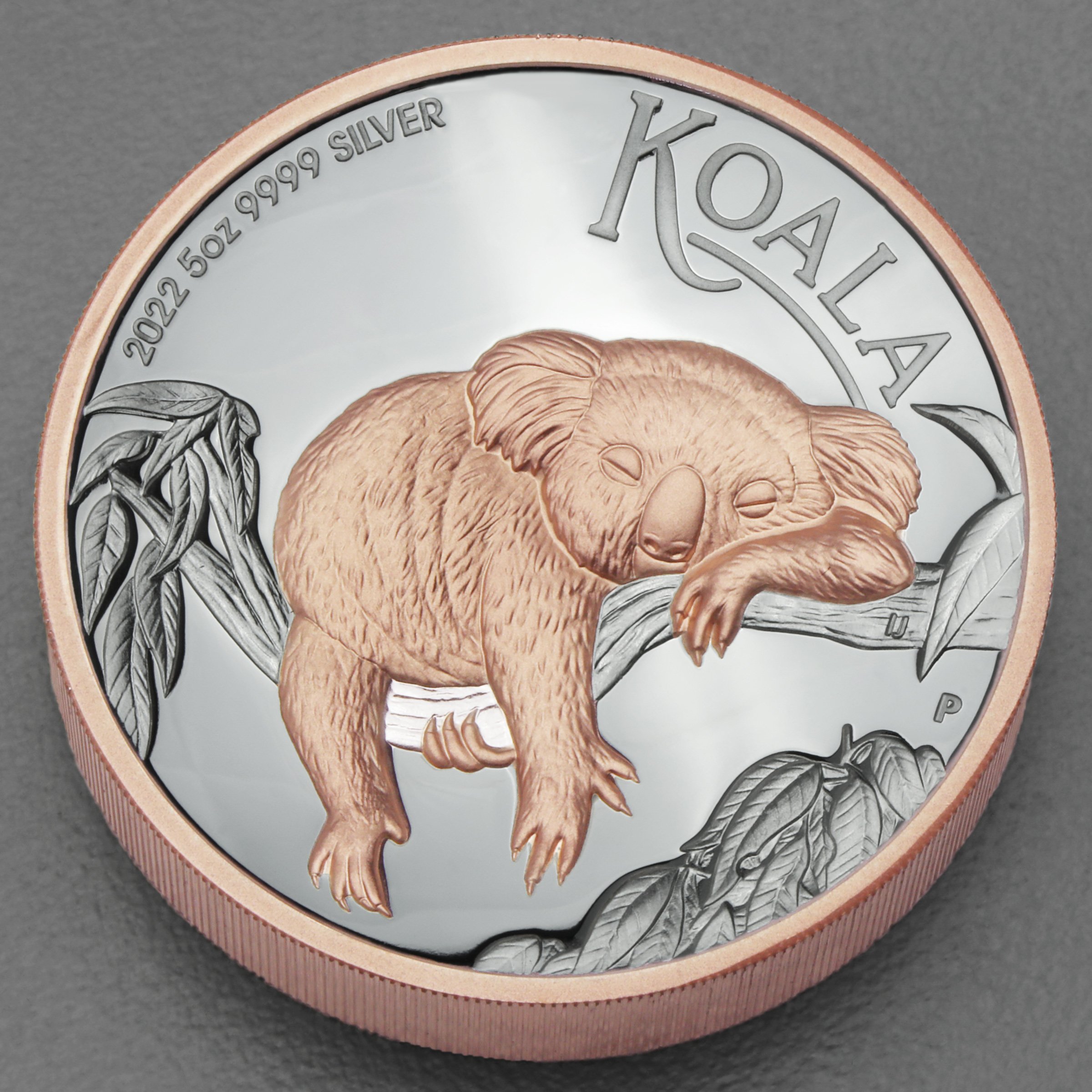 Silbermünze 5oz "Koala" 2022 (PP/HR/vergoldet) (Australien) - Hauptansicht