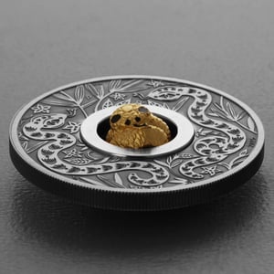 Silbermünze 1oz "Schlange" 2025 (AF) Rotating Charm – Year of the Snake (Tuvalu) - Miniaturansicht 3