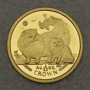 Goldmünze 1/25oz "Chinchilla Cat" 2009 Cats (Isle of Man) - Miniaturansicht 1