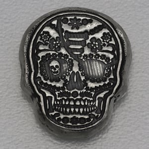 Silber 3-D Barren "Sugar Skull - Pirate Eye" 1oz Day of the Dead - Miniaturansicht 1