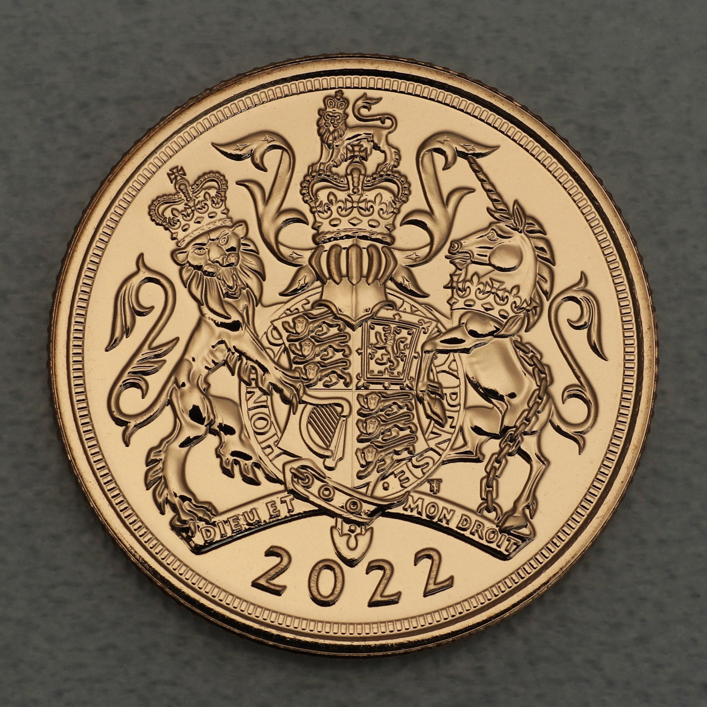 Goldmünze 1 Sovereign "Elizabeth II." 2022 70. Jahrestag der Thronbesteigung (Großbritannien) - Hauptansicht