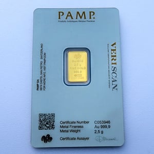Goldbarren 2,5g PAMP "Fortuna" - Miniaturansicht 2