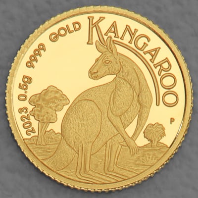 Goldmünze 0,5g "Mini Roo" 2023 Australian Kangaroo (Australien) - Miniaturansicht 1