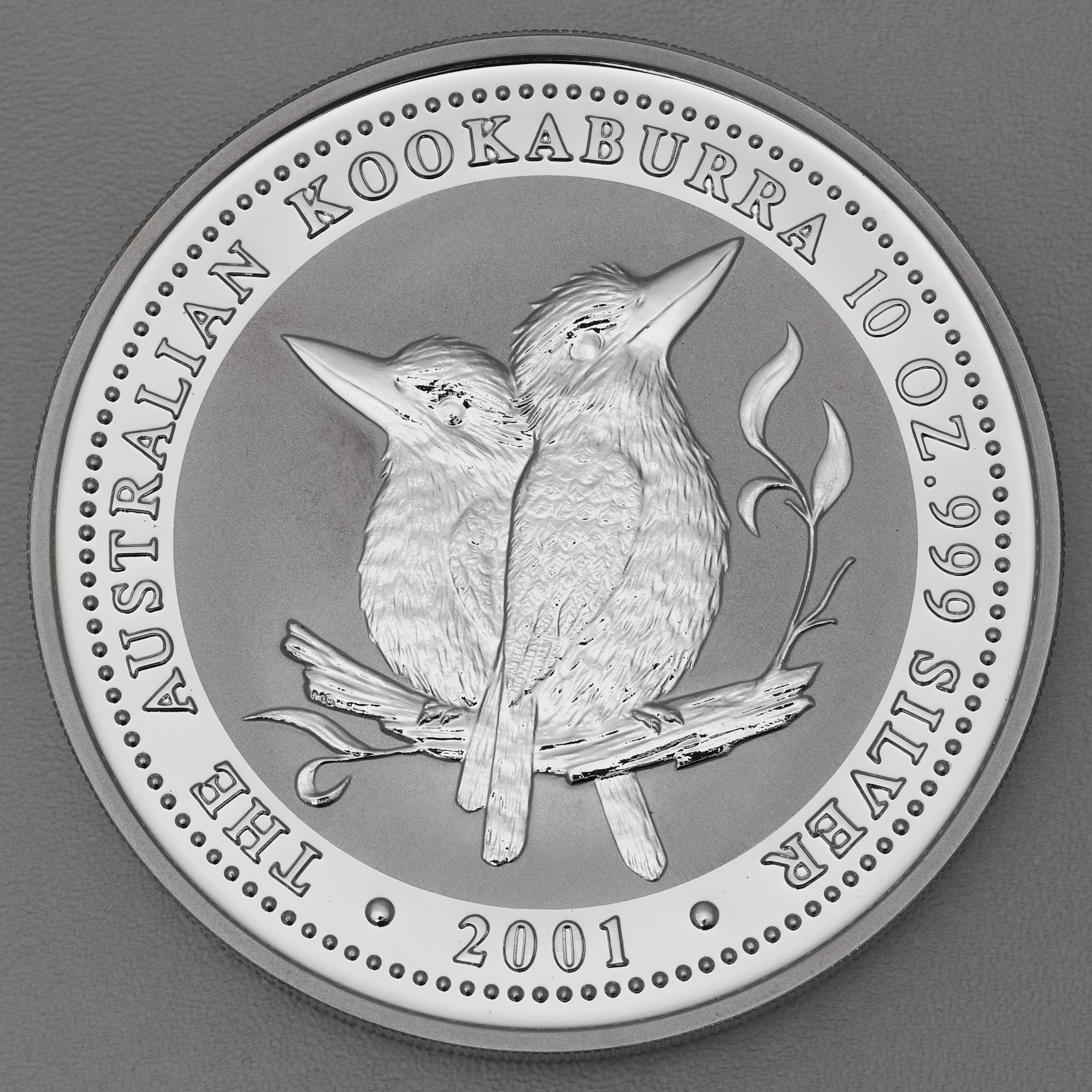 Silbermünze 10oz "Kookaburra" 2001 (Australien) - Hauptansicht