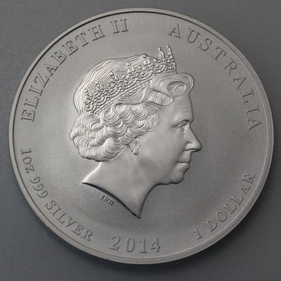 Silbermünze 1oz "Pferd" 2014 Lunar II – Year of the Horse (Australien) - Miniaturansicht 2