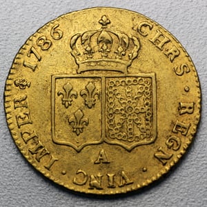 Goldmünze "2 Louis D Or/Ludwig XVI." 1785 bis 1792 (Frankreich) - Miniaturansicht 2