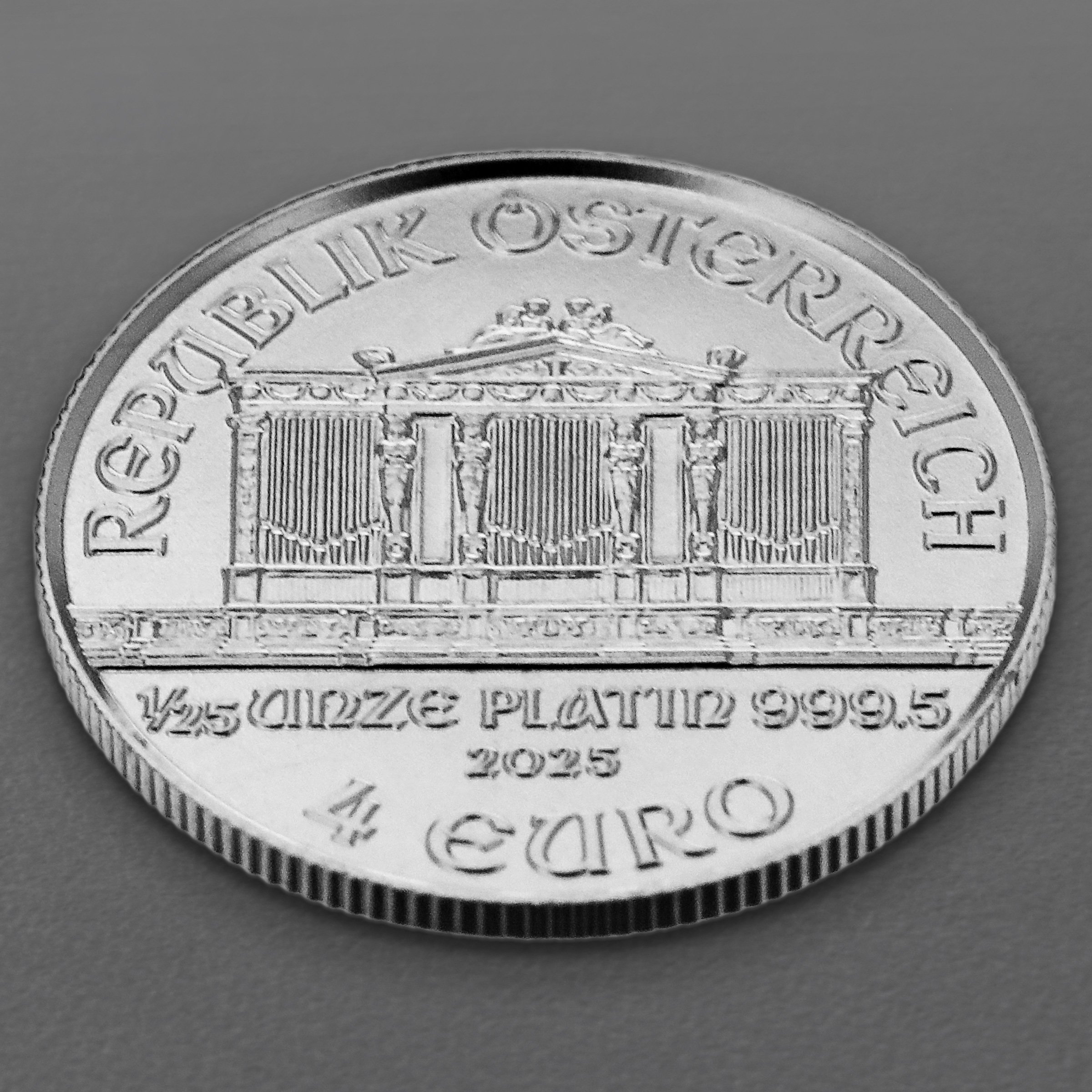 Platinmünze 1/25oz "Wiener Philharmoniker" aktueller Jahrgang 19% (Österreich) - Detailansicht 3