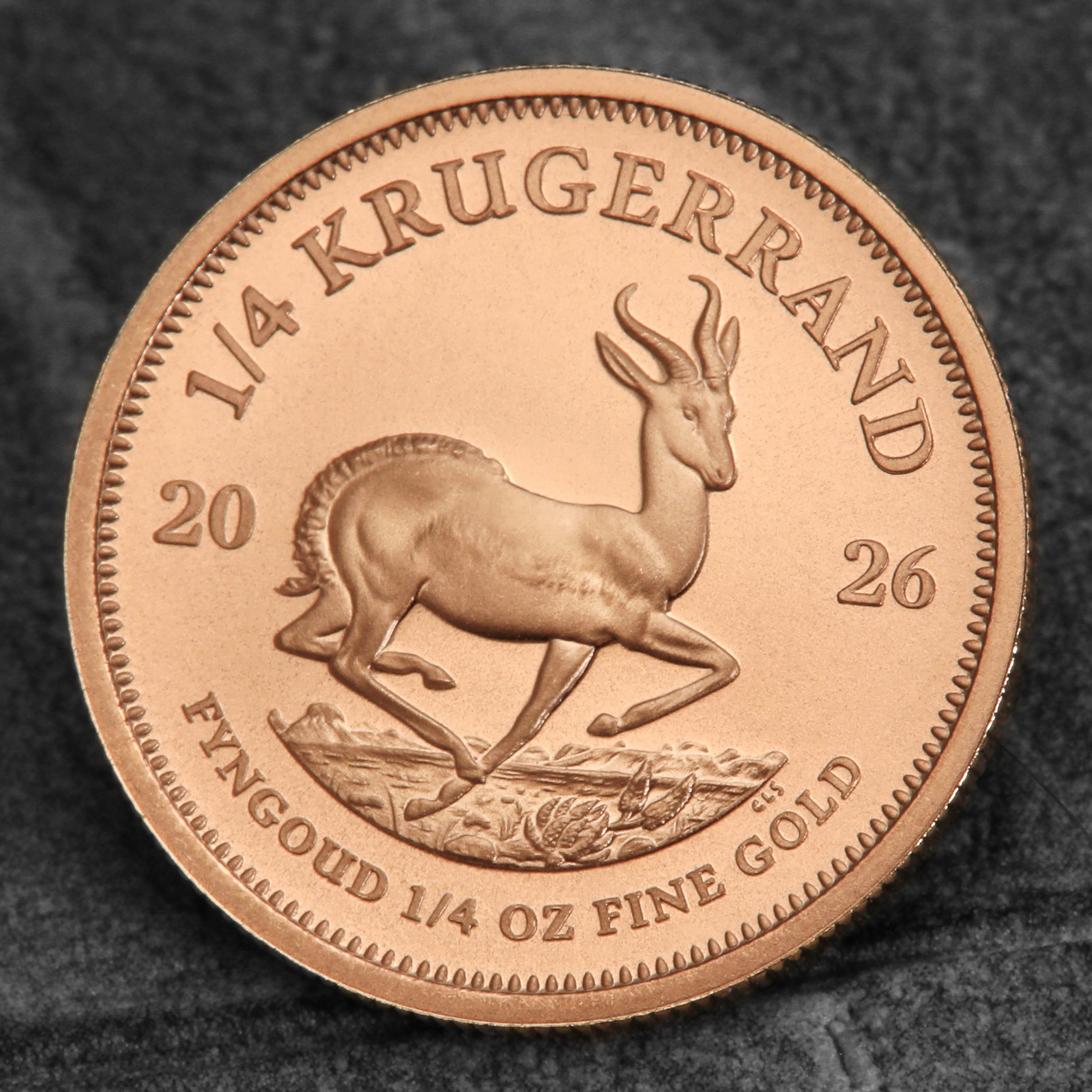 Goldmünze 1/4oz "Krügerrand" aktueller Jahrgang (Südafrika) - Detailansicht 4