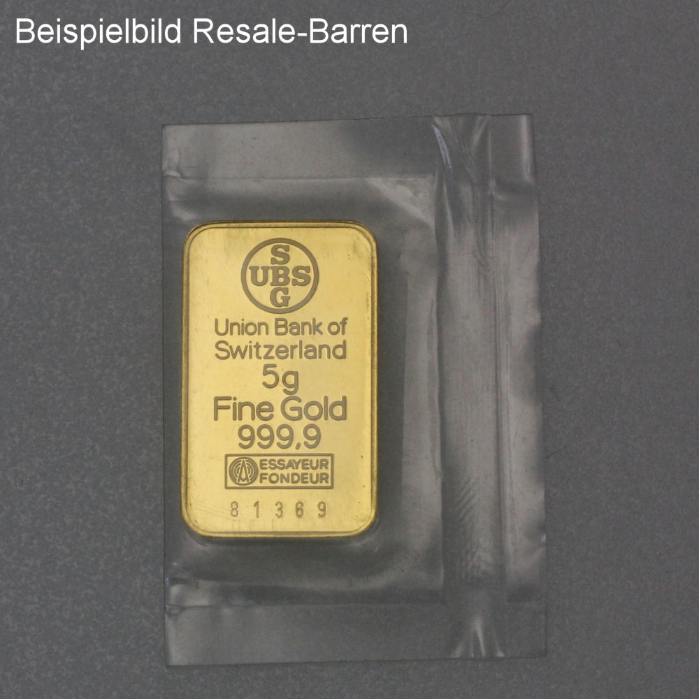 Goldbarren 5g "Resale" (div. Hersteller) - Detailansicht 1