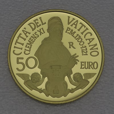 Goldmünze "50 Euro - 2021" 300. Todestag Papst Clemens XI. (Vatikanstadt) - Miniaturansicht 1