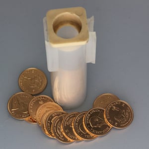 Goldmünze 50 x 1/4oz "Krügerrand" aktueller Jahrgang Tube (Südafrika) - Miniaturansicht 1