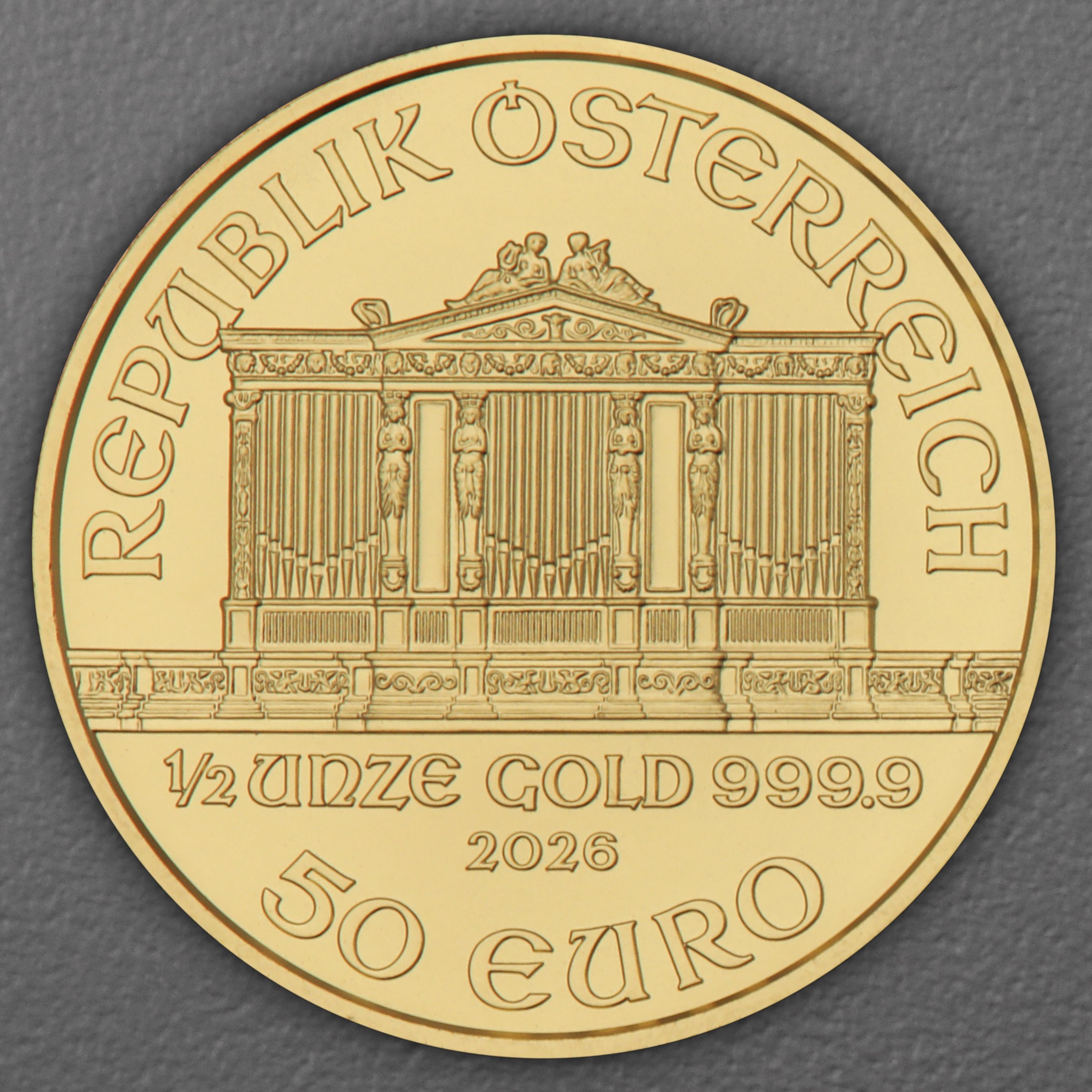Goldmünze 1/2oz "Wiener Philharmoniker" aktueller Jahrgang (Österreich) - Detailansicht 1