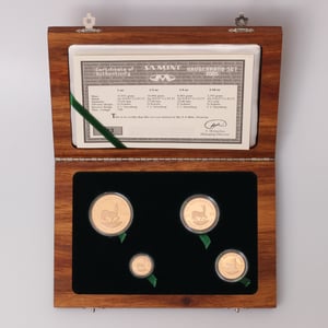 Goldmünzen 4 x "Krügerrand" 2005 (PP) Prestige Set – 4-teilig (Südafrika) - Miniaturansicht 4