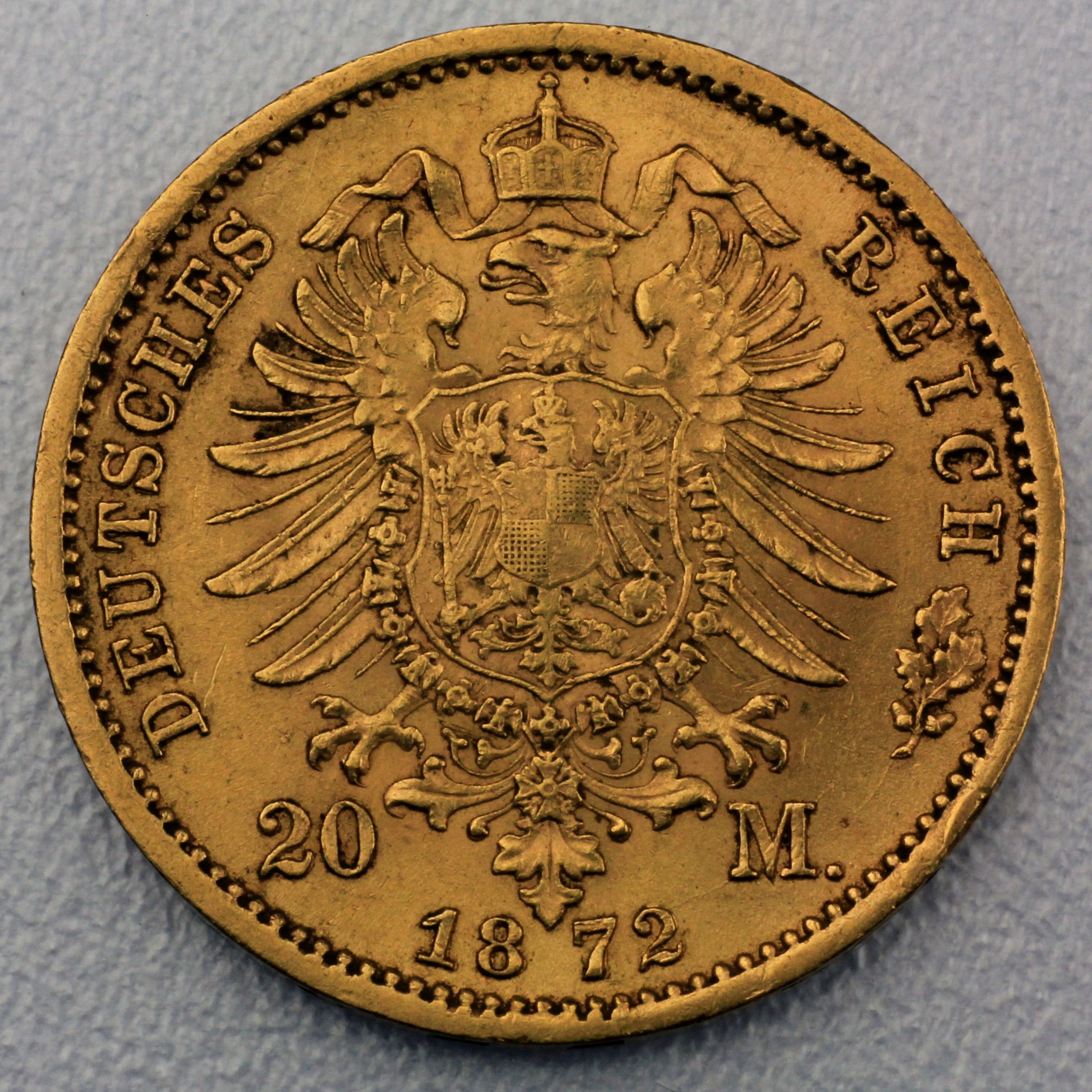 Goldmünze 20 Mark "Johann" 1872-E J.258 (Sachsen) - Detailansicht 1