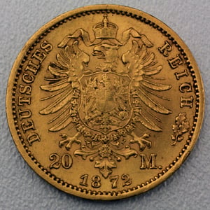 Goldmünze 20 Mark "Johann" 1872-E J.258 (Sachsen) - Miniaturansicht 2