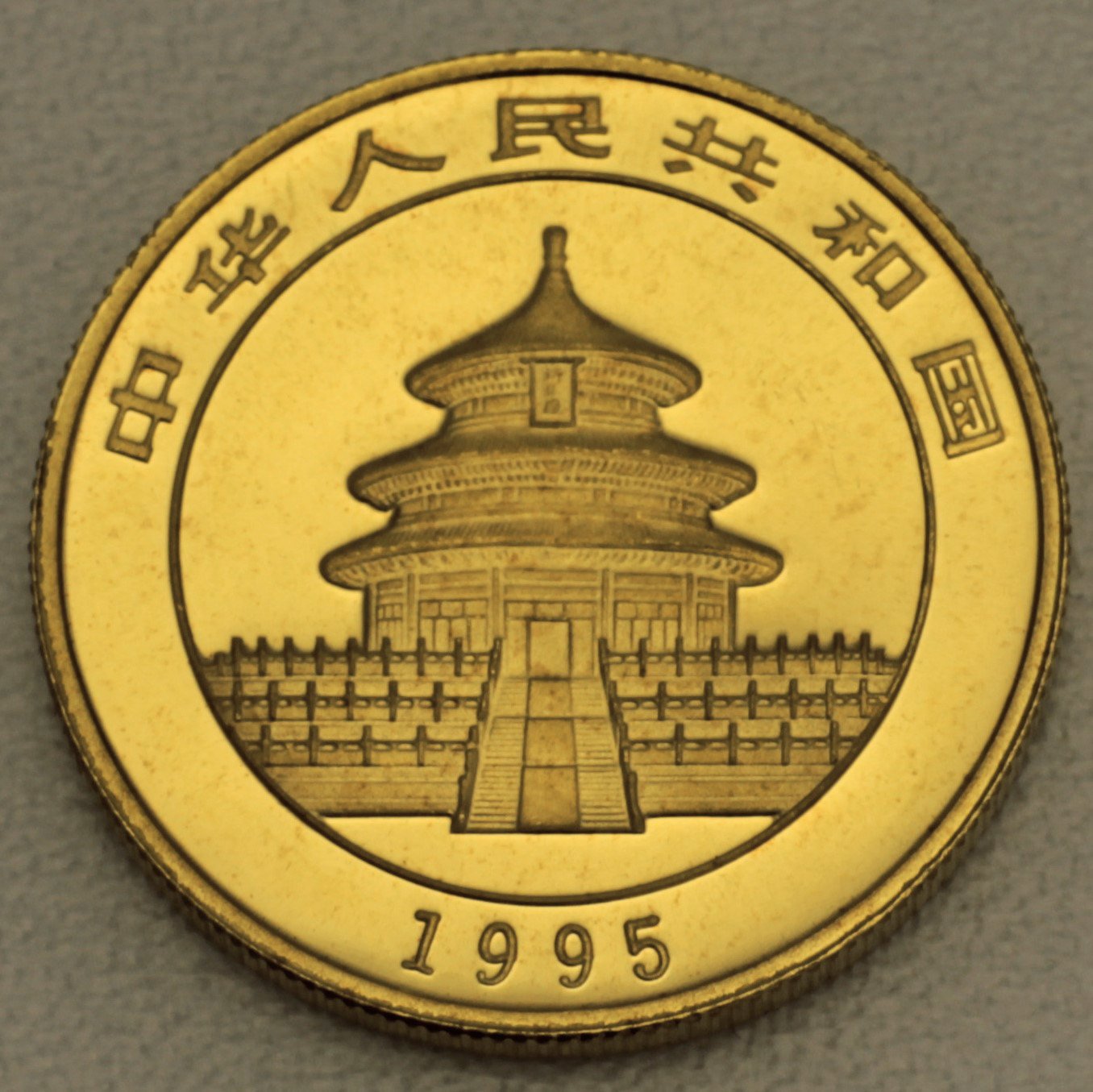 Goldmünze 1/2oz "Panda" 1995 (China) - Detailansicht 1