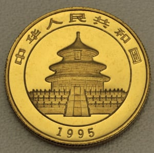 Goldmünze 1/2oz "Panda" 1995 (China) - Miniaturansicht 2