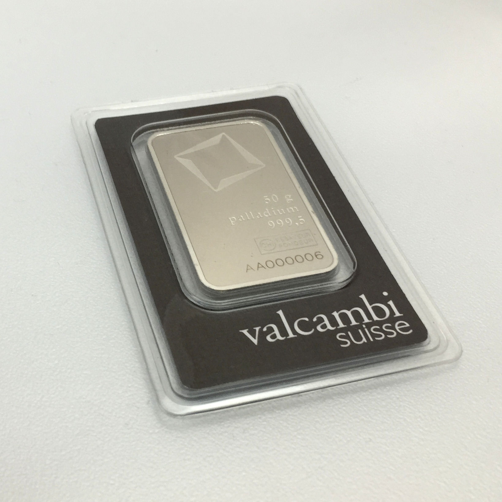 Palladiumbarren 50g VALCAMBI (Pd) - Detailansicht 1