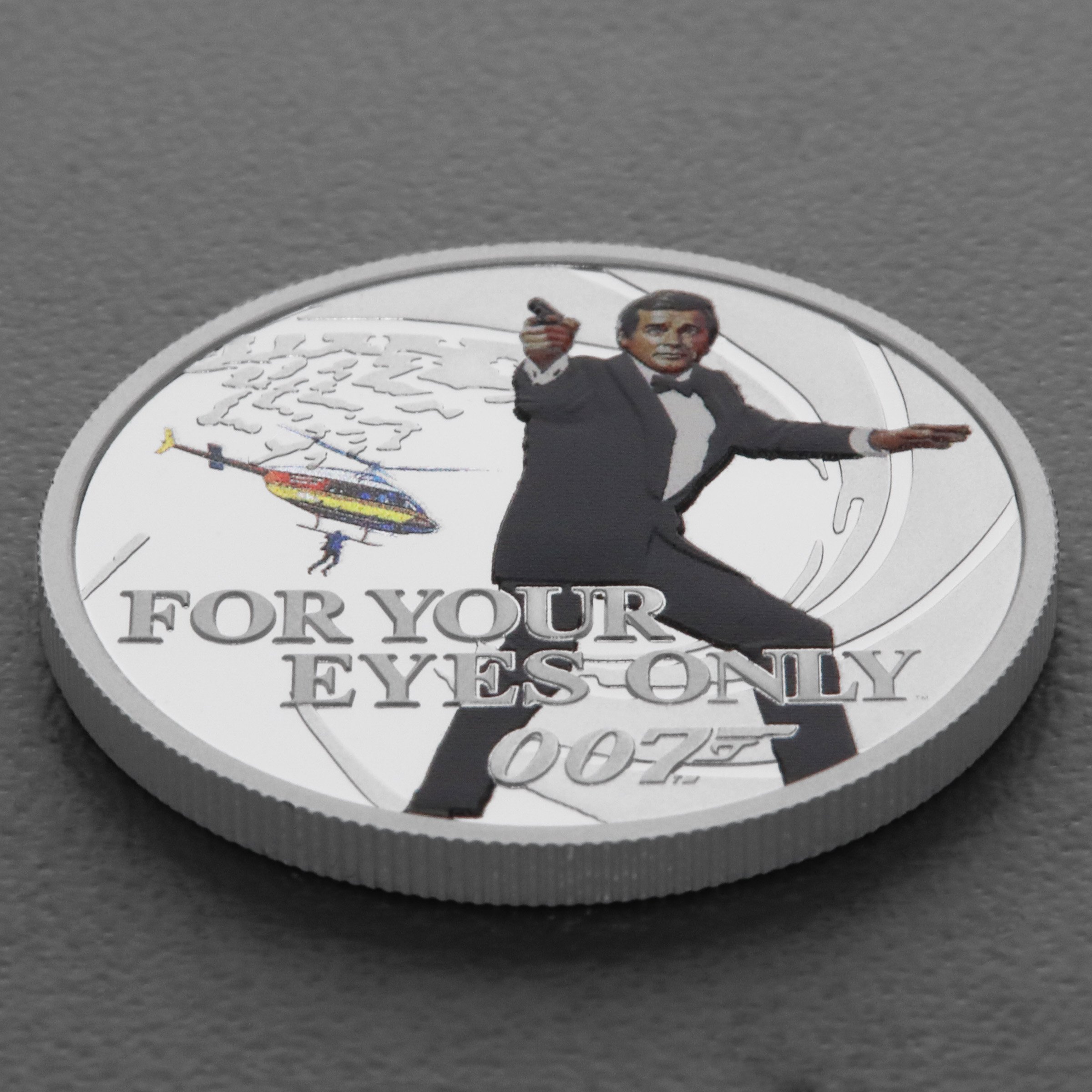 Silbermünzen 1oz +7 x 1/2oz "Roger Moore" 2024 (PP/kol./verg.) Set – 8-teilig James Bond (Tuvalu) - Detailansicht 17