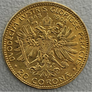 Goldmünze 20 Kronen "60 Jahre Jubiläum" 1908 (Österreich) - Miniaturansicht 2