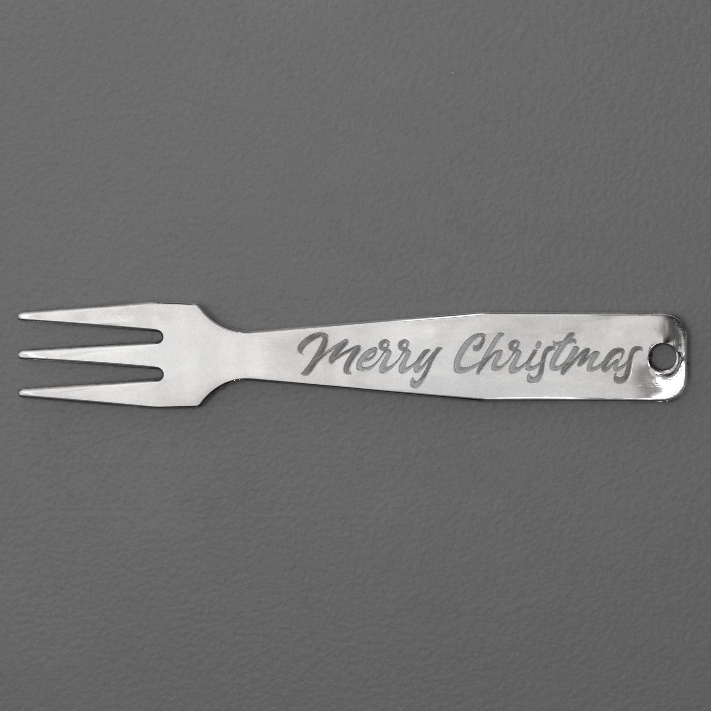 Gourmet-Gabel 4er-Set "Weihnachten" 925er Ag - Detailansicht 10