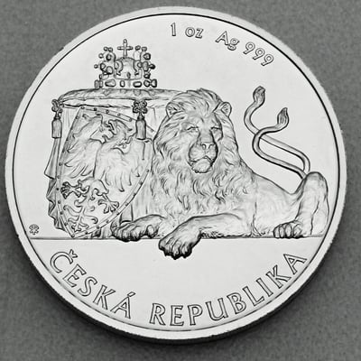 Silbermünze 1oz "Tschechischer Löwe" 2018 (Niue) - Miniaturansicht 1