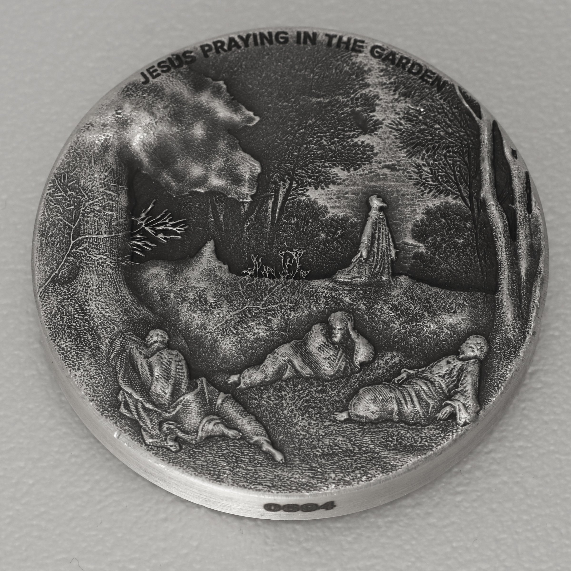 Silbermünze 2oz "Jesus Praying" 2021 (AF) Biblical (Niue) - Detailansicht 2
