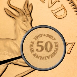 Goldmünze 1oz "Krügerrand" 2017 50. Jubiläum (Südafrika) - Miniaturansicht 4