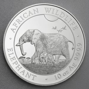 Silbermünze 10oz "Elefant" 2022 African Wildlife (Somalia) - Miniaturansicht 1